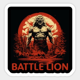 Battle Lion Sticker